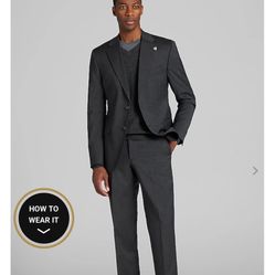 Grey Joseph Abboud 2 Pc Suit 40L, Pants 32R