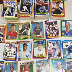 1990 Topps Baseball Trading Card Lot of Over 300
