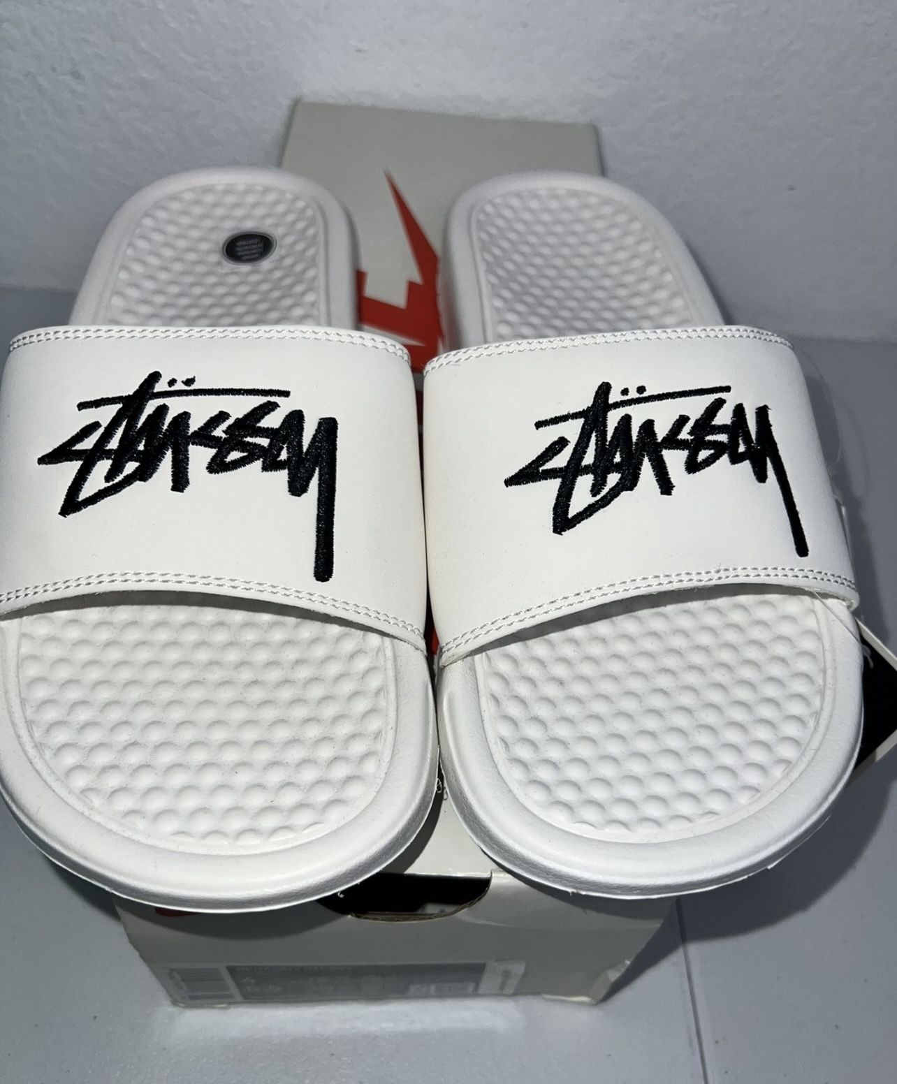 Brand New Stussy X Nike Slides Sandals Size Youth