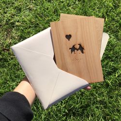 I Love You Gift Boyfriend Girlfriend Husband Wife Wedding Anniversary Birthday Wood Art Envelope Happy Valentines Day Penguins Home Room Decor