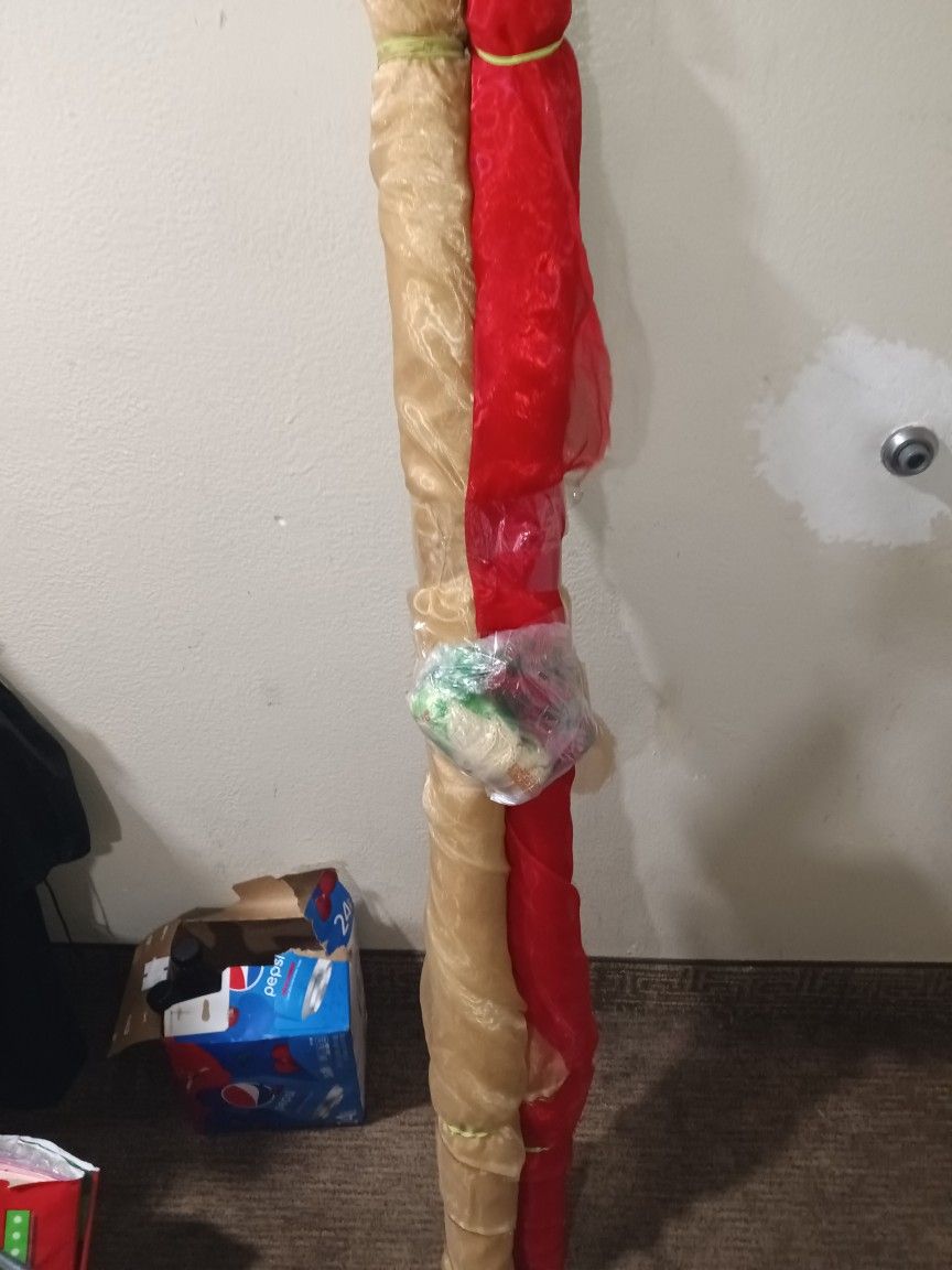 Yards If Materials And Ribbons Gold And Red $20 Obo