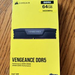 UNOPENED Corsair Vengeance DDR5 DRAM, 5600MHz, 64GB (2x32)