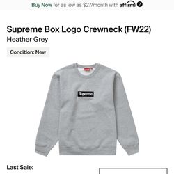 Supreme Box Logo Crew Neck Size M