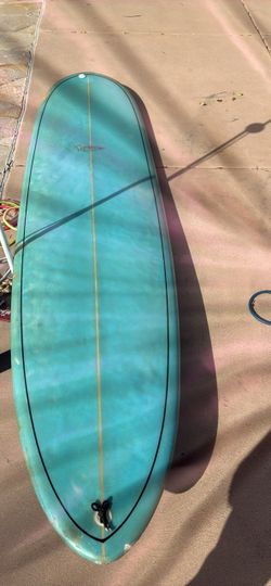 Premier Surfboard Teal Longboard 7.5 feet long