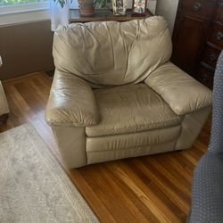 Wide Leather Armchair 