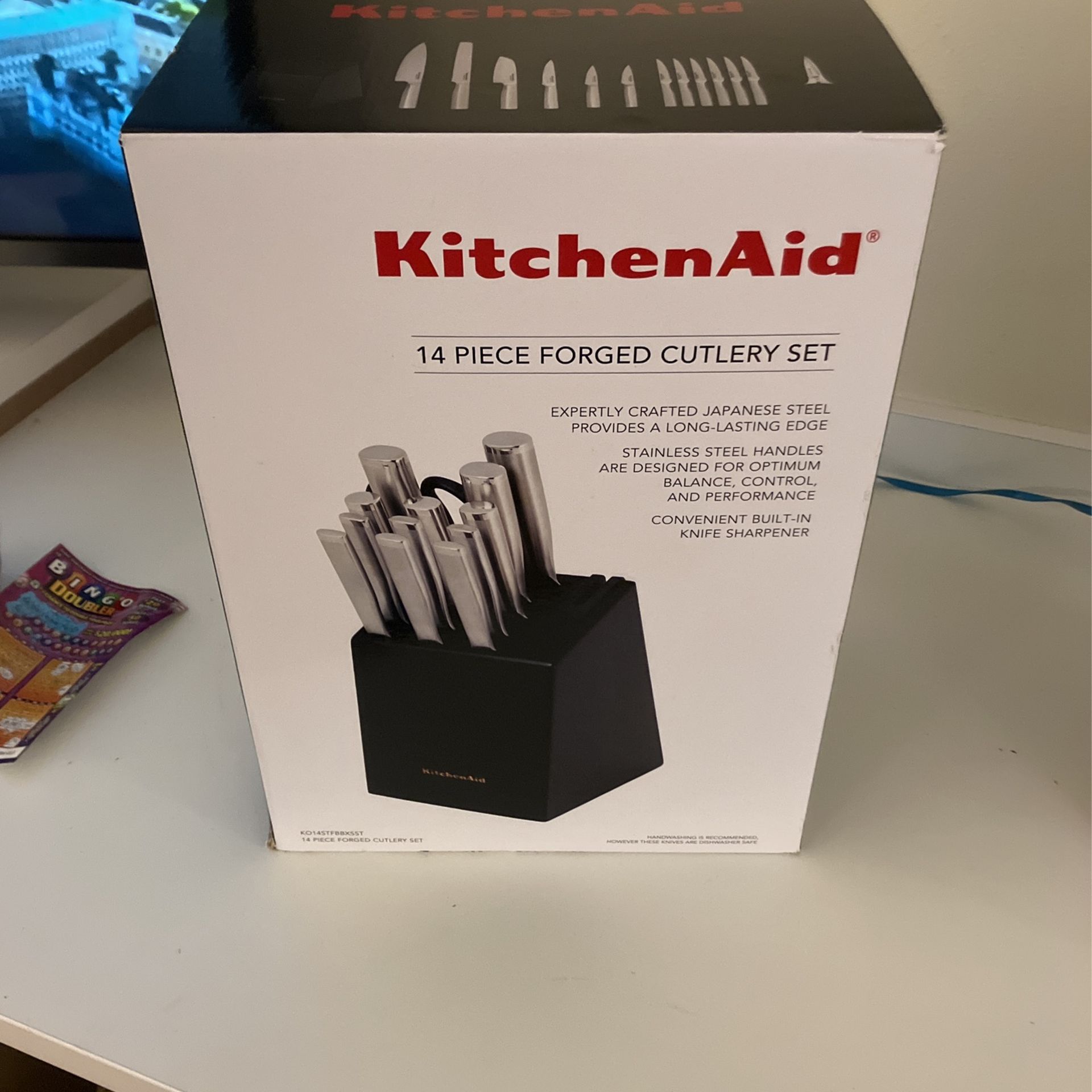 KitchenAid 14pc Stainless Steel Knife Block Set