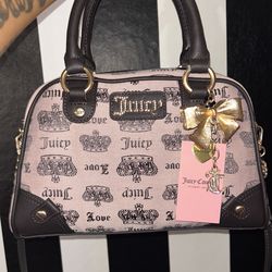Juicy Couture Bowler (Pink & Brown)