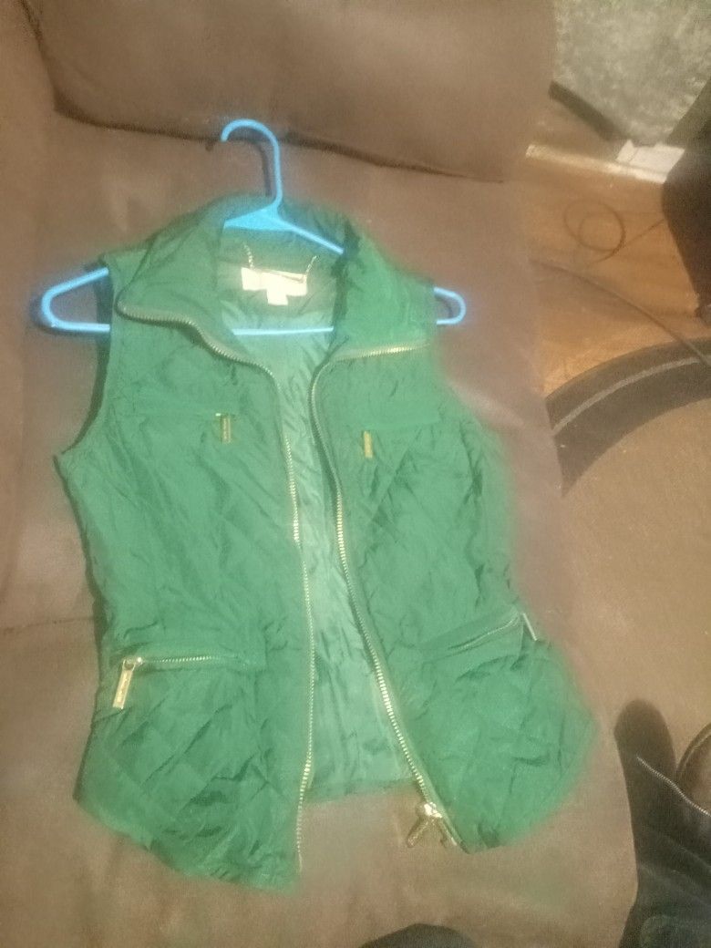 Michael Kors Green Puff Vest