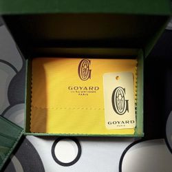 Green Designer Goyard Card Holder