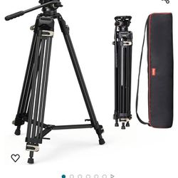 Brand New SmallRig AD-01 Video Tripod, 73" Heavy Duty Tripod with 360 Degree Fluid Head and Quick Release Plate for DSLR, Camcorder, Cameras 3751B

