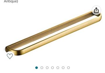 UULUK Euro Brass Bathroom Towel Rack, Wall Mounted Bath Towel Rack Length 57.5cm, Chrome Towel Rack for Bathroom, Kitchen, Home Decor-Golden (Color: A