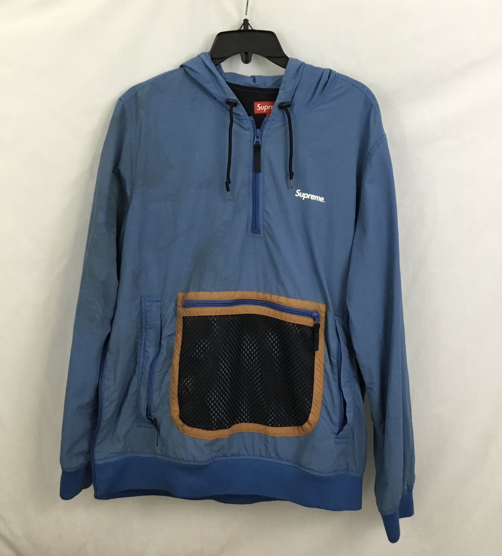 Supreme Mesh Pocket Pullover Blue Jacket