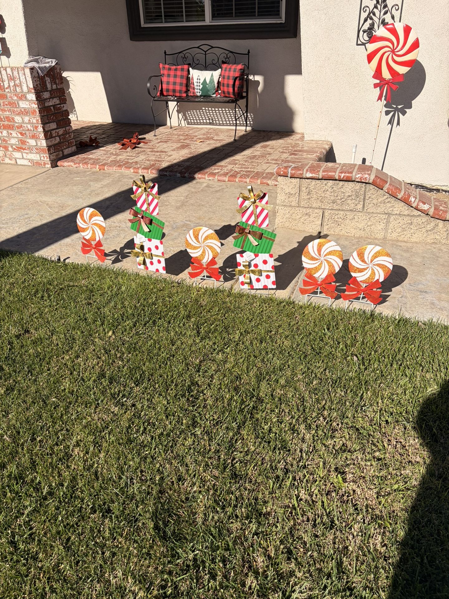 Christmas Outdoor Decor/ Peppermint And gifts