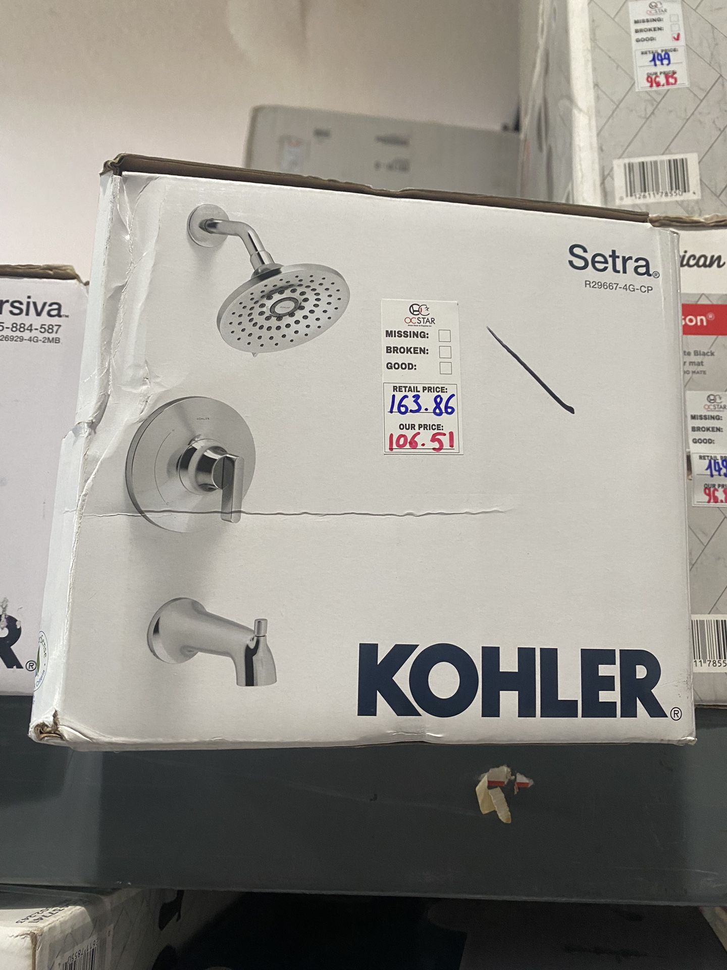 KOHLER Setra Single-Handle 3-Spray Tub and Shower Faucet in Polished Chrome (Valve Included)