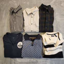 Men's Clothing Bundle Banana Republic American Eagle Shirts Sweaters Pants