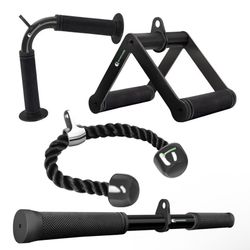Cable Machine Attachment Set LAT Pulldown Attachments Weight Machine Accessories for Home Gym
