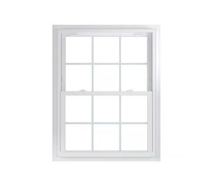 70 Series Low-E Argon Glass Double Hung White Vinyl Fin (37.75 in. x 48.75 in.) with J Window with Grids, Screen Includedl