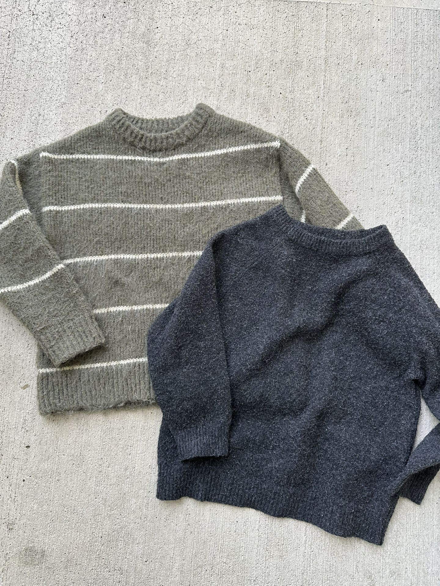 Zara Knit Sweater Super Soft Boys Pullover Tope size 6-7 set of 2