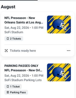 NFL PRESEASON RAMS VS SAINTS AUG 22 ND