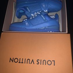 Louis Vuitton Trainer Blue Embossed Monogram