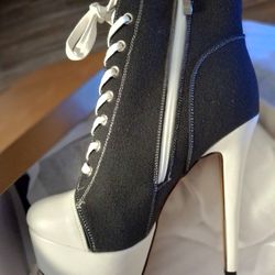 Richealnana Women's Cavans Platform Lace Up Stiletto Heel Fashion Sneaker Boots (Size 9) BRAND NEW! ($35 FIRM)