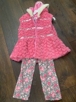 Girls pink vest and pants size 5 by real love #8