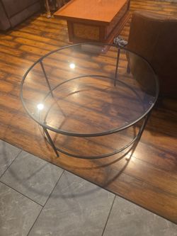 Glass black table
