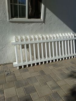 Plastic white fencing