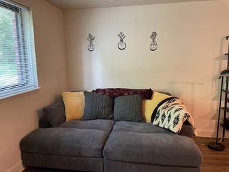 Gray Corduroy Couch