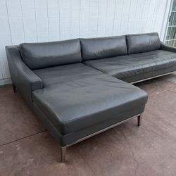 Restoration Hardware Premium Leather Sectional Sofa