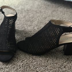 Size 10 Black Fishnet Heels Women 