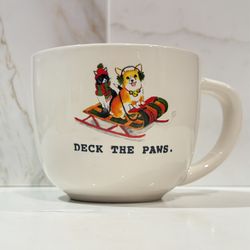 Rae Dunn Deck The Paws Coffe Mug