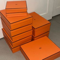 ORIGINAL HERMES SHOE BOX AND BAGS ONLY 