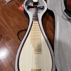Professional hardwood pipa traditional folk string instrument pipa (B-carved bamboo)