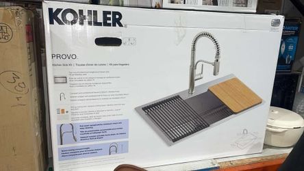 Kohler Provo 33" Dual Mount Single-bowl Workstation Kitchen Sink Kit