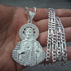 Cadeba Y San Judas Con Zirconia Plata 925