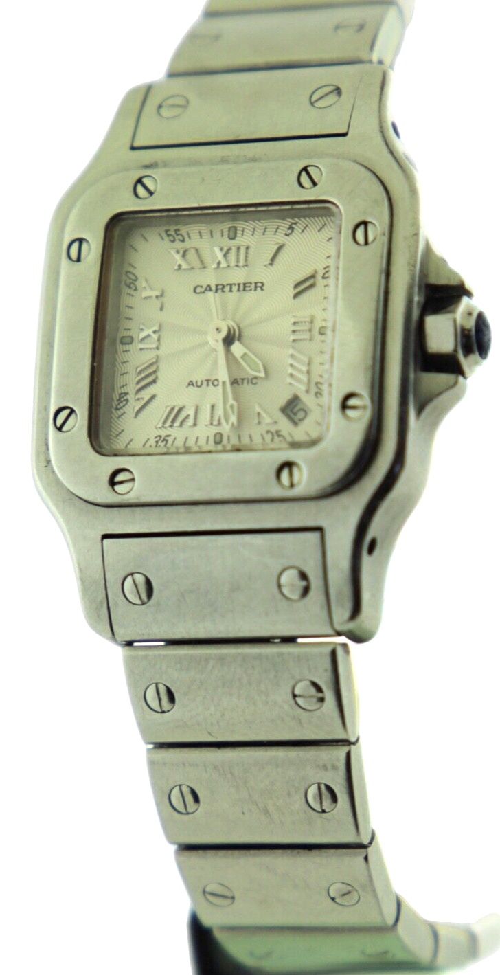 Cartier Santos Galbee Automatic Ladies Watch 24mm Women's Stainless Steel, 2423