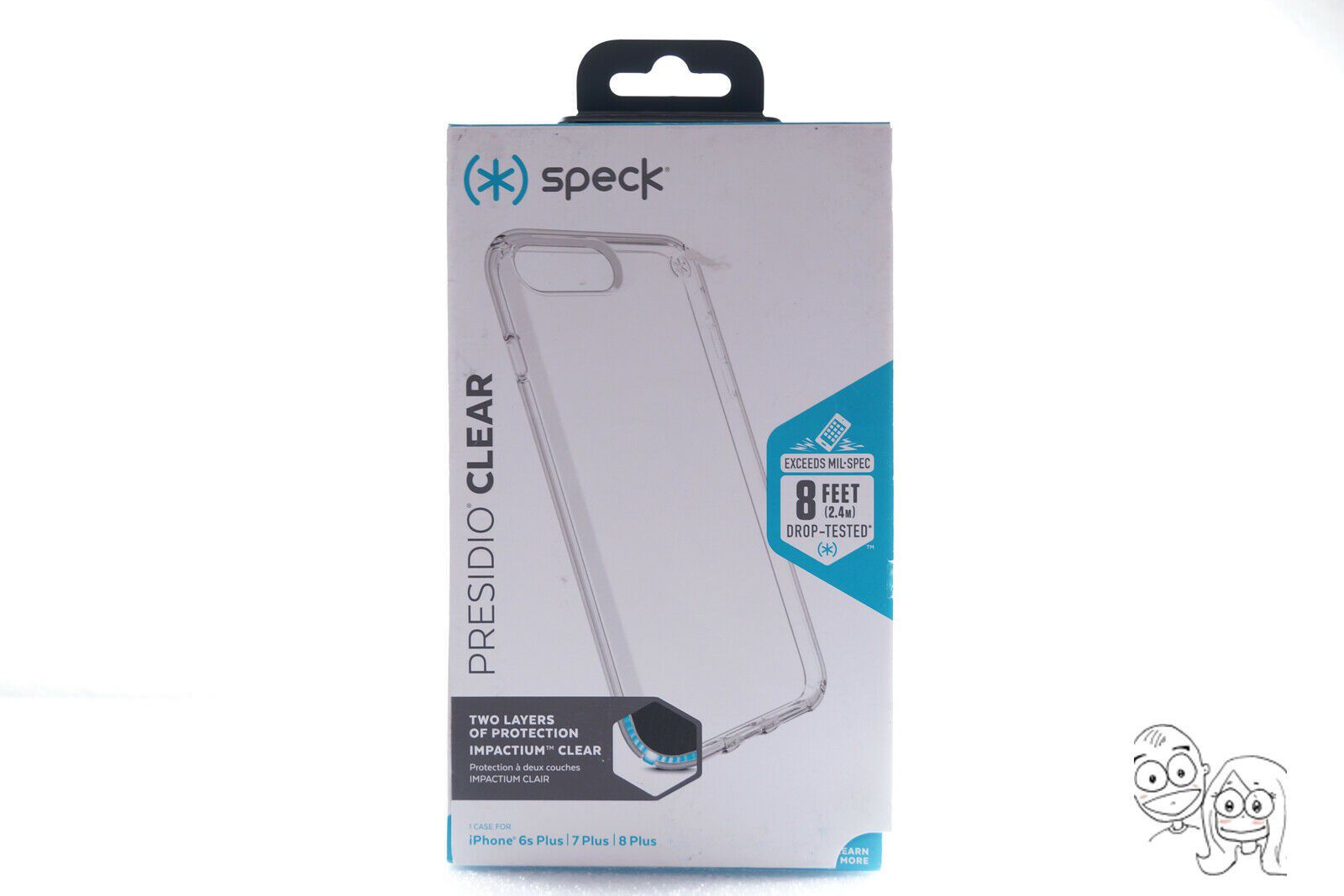 Speck Products Presidio Clear Case for iPhone 8 Plus 7 Plus 6S/6 Plus (Clear)