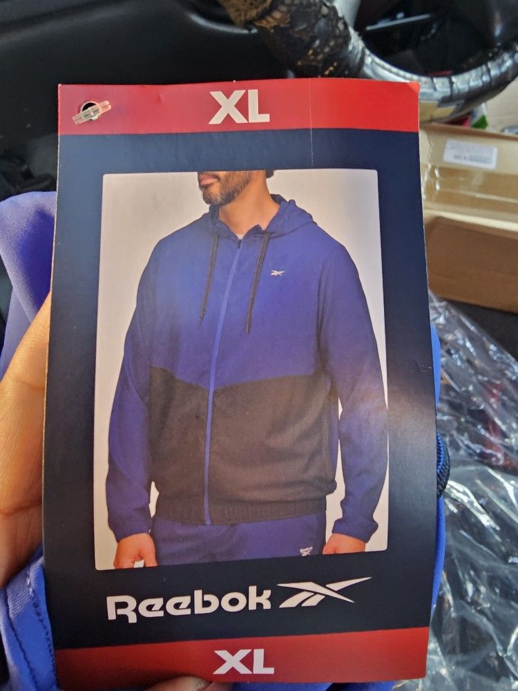 REEBOK RUNNING JACKET FULL ZIP VECTOR BLUE
