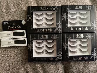 4 packs of Eyelashes + 2 eyelash glues
