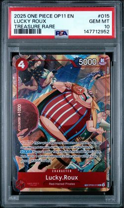 One Piece OP11 Lucky Roux Treasure Rare PSA 10