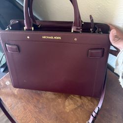 Burgundy Michael Kors Bag 