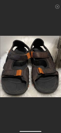 MENS TIMBERLAND 43161 T-BROWN LEATHER TRAIL SANDAL SZ 11