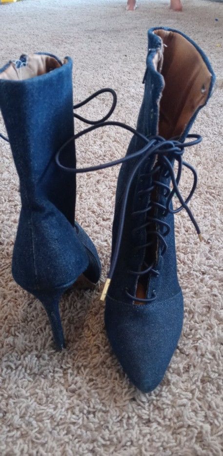Denim Heels