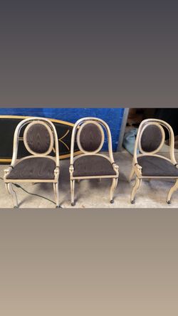 Set of 3 French-Style Dining Chairs