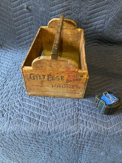 Gilt Edge Brand California Prunes Antique Wood Crate