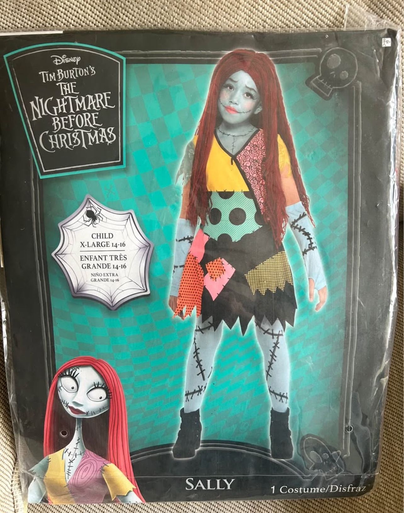 Disfraz SALLY,PORRISTA TERRORÍFICA,MUÑECA DE CUERDA ,PRINCESA PEACH