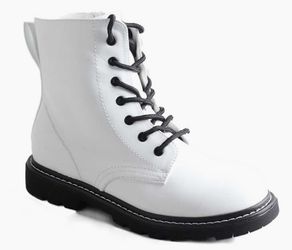 White Combat Boots