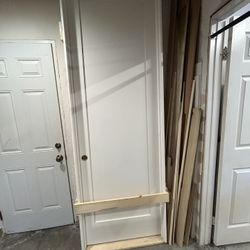  pre hung - single panel shaker 8’x 32” door. 