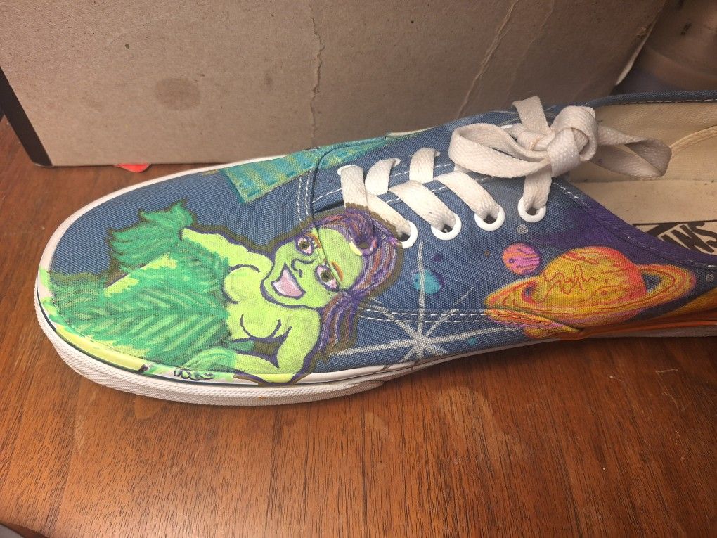 Vans Size 14. With Custom Art, Collectable